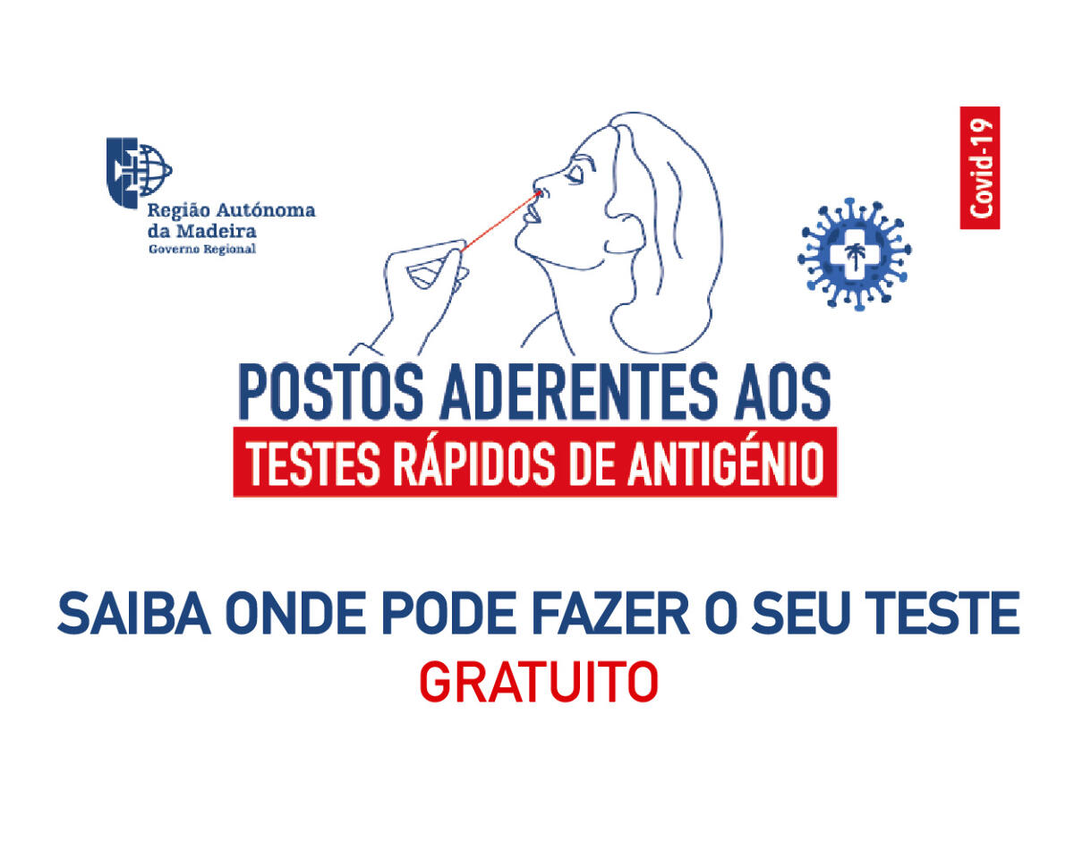 Testes rápidos de antigénio disponíveis para a população nas farmácias, clinicas e laboratórios