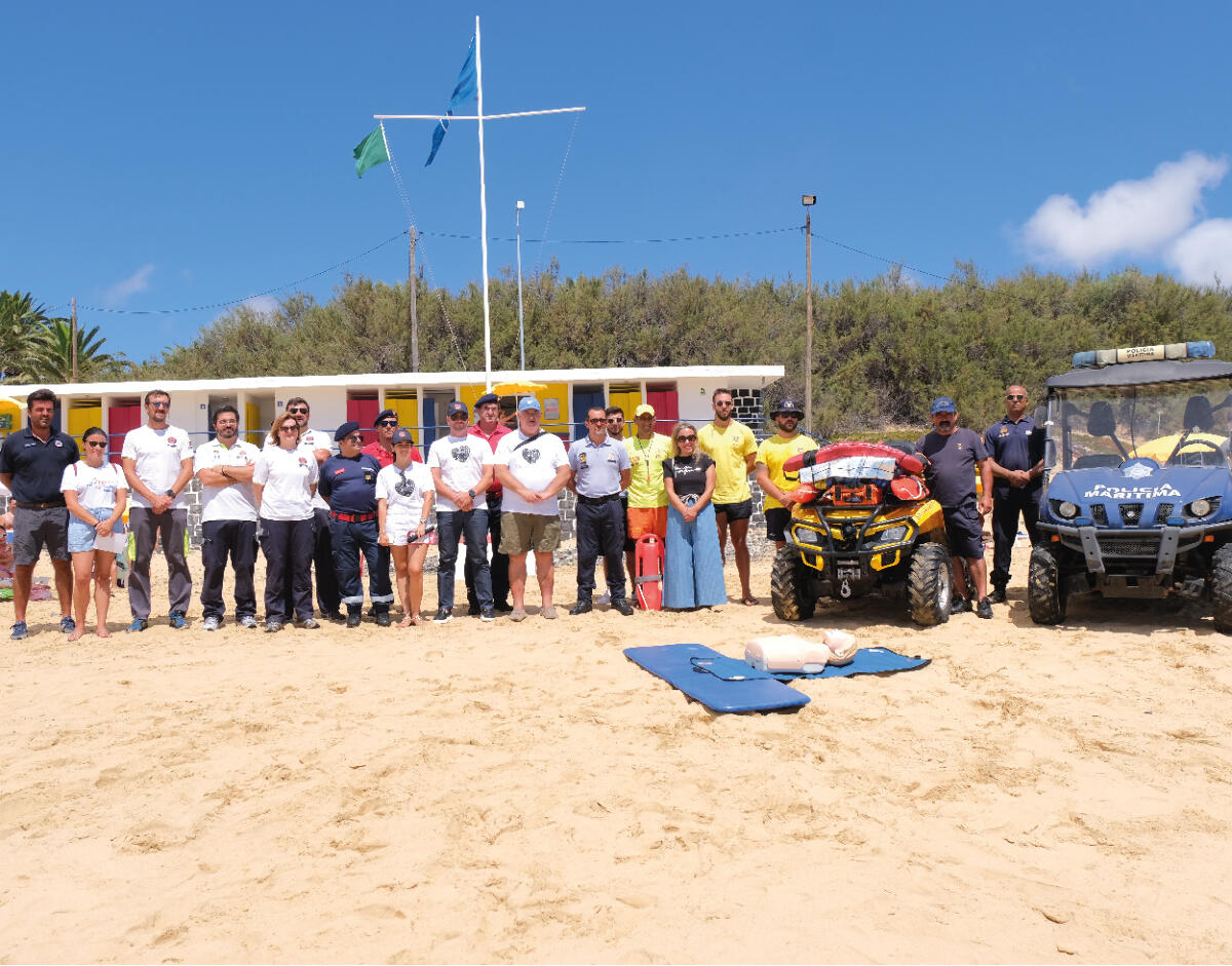 Proteção Civil implementou ação de suporte básico de vida na Praia da Fontinha no Porto Santo
