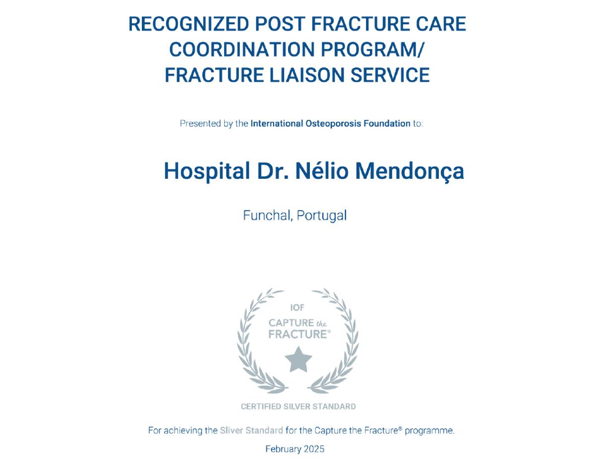 Hospital Dr. Nélio Mendonça certificado pela Fundação Internacional de Osteoporose