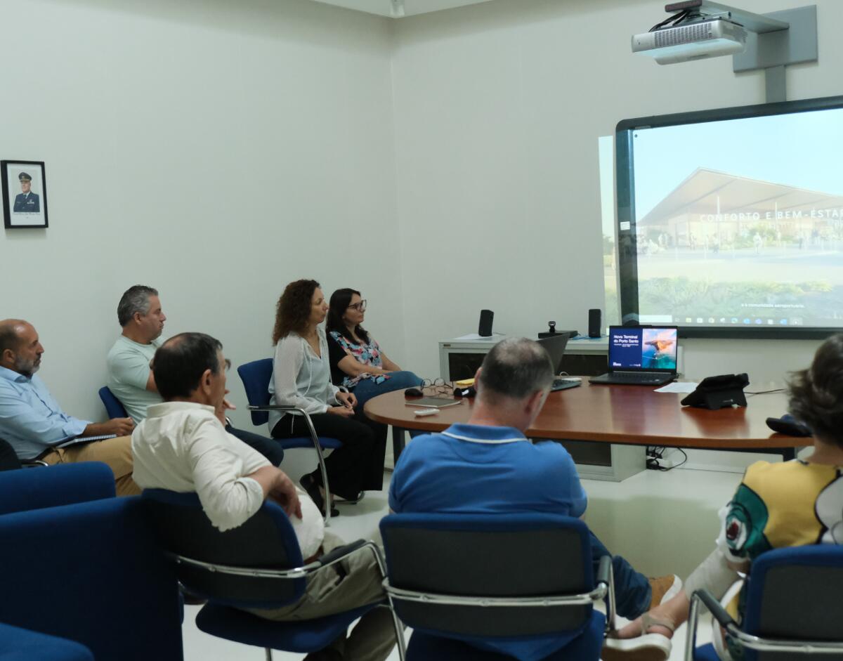 Proteção Civil recebeu uma comitiva que apresentou o projeto da nova aerogare do Porto Santo
