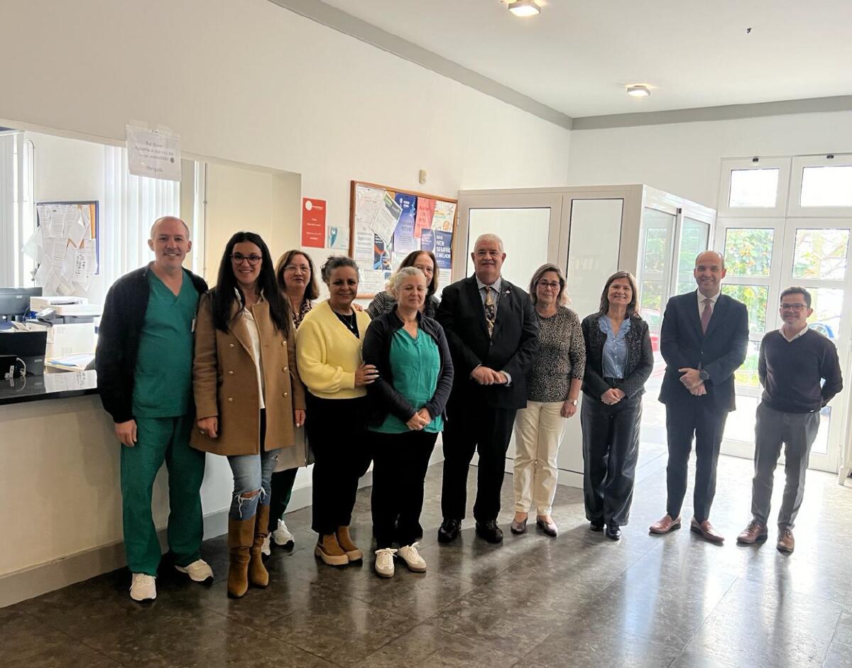 Pedro Ramos em visita de trabalho ao Centro de Saúde do Monte