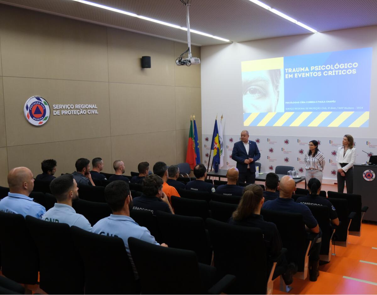 Trauma Psicológico em Eventos Críticos é a nova ação de sensibilização ministrada pelo Serviço Regional de Proteção Civil