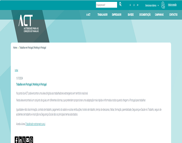 Trabalhar em Portugal | Working in Portugal