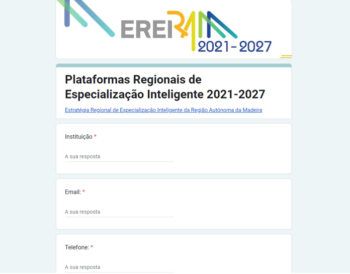 Plataformas Regionais de Especialização Inteligente 2021-2027