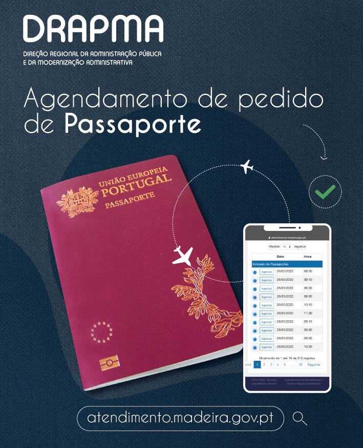 Agendamento do Pedido e Levantamento do Passaporte Eletrónico Português