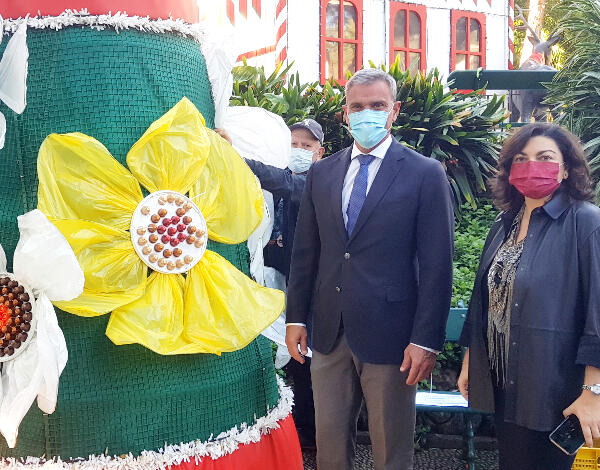 Eduardo Jesus na iniciativa ‘Vamos enfeitar a árvore de Natal’