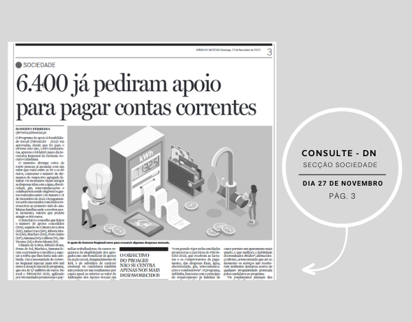 "6.400 já pediram apoio para pagar contas correntes"