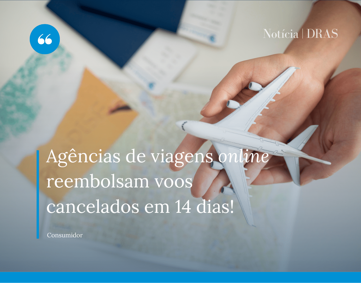 Agências de viagens online reembolsam voos cancelados em 14 dias!