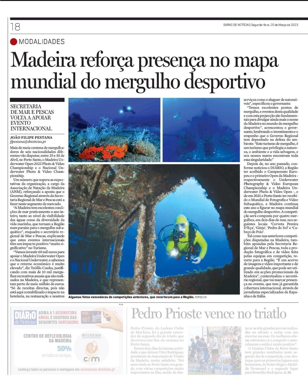 Madeira reforça presença no mapa mundial do mergulho desportivo