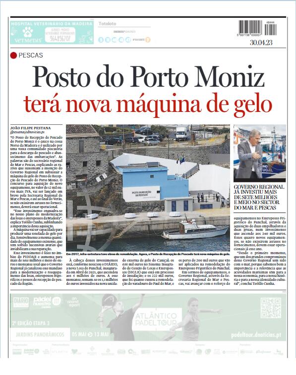 Posto do Porto Moniz terá nova máquina de gelo