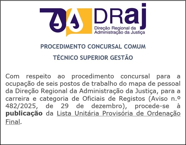 Procedimento Concursal - Oficiais de Registo - Ata n.º 7