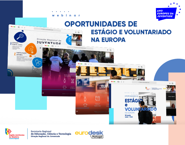 DRJ promove oportunidades de Estágio e Voluntariado na Europa