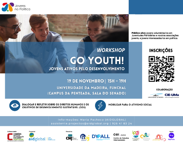 WORKSHOP | “GO YOUTH — Jovens ativos pelo desenvolvimento” 
