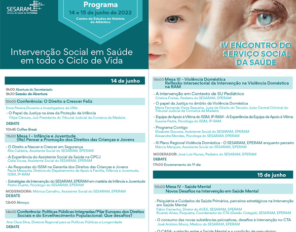 IV Encontro do Serviço Social da Saúde - Intervenção Social em Saúde em todo o Ciclo de Vida