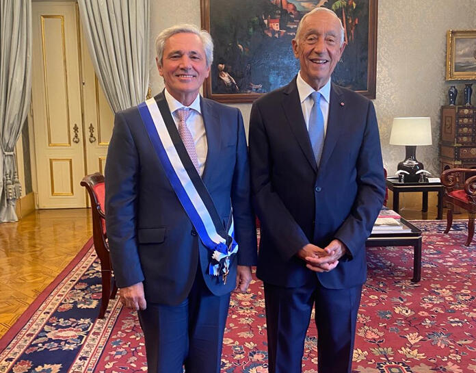 Marcelo Rebelo de Sousa condecora José Manuel Rodrigues com a Grã-Cruz da Ordem do Infante D. Henrique