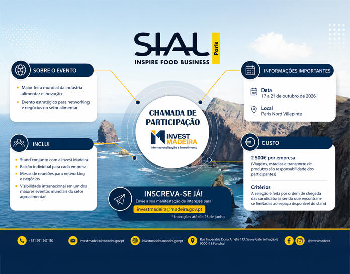 Madeira abre inscrições para levar seis empresas agroalimentares à SIAL Paris 2026